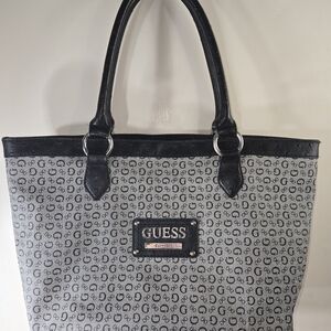 GUESS Monogram Black and Gray Tote